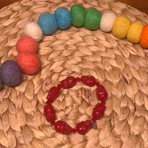 Tarina Tarantino Red Skull Bracelet